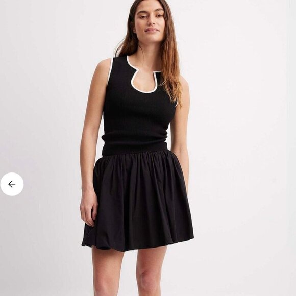Na-Kd Dresses & Skirts - New with Tag NA-KD Black Cotton Mini Skirt Size EU34